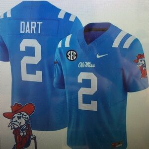 😌Jaxson Dart Jersey Blue Stitched Vapor😊